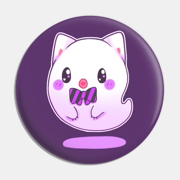 Boo - Ghost cat Pin by linkitty