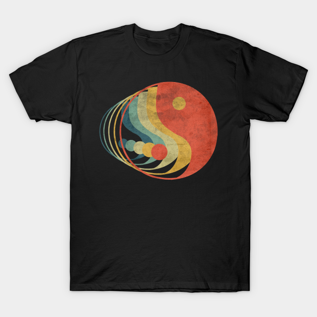 Discover Yin Yang Buddhist Symbol Retro Vintage Color - Yin - T-Shirt