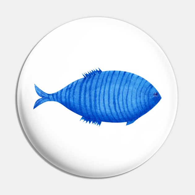 Blue fish Pin by shoko