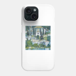 Gustav Klimt's Kirche in Cassone (1913) famous painting. Phone Case