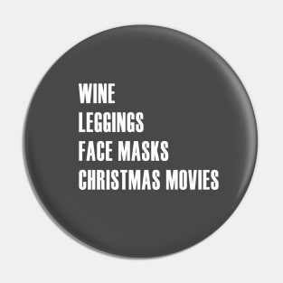 Christmas Movies Leggings Face Masks Wine Pin