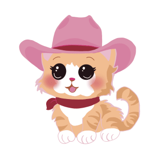 Cute Cowgirl Cat T-Shirt