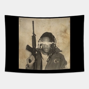 Chris Travis Vintage Machine Gun Style Tapestry