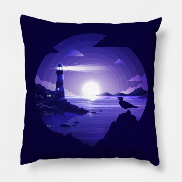 Lighthouse Pillow by Prok_Art