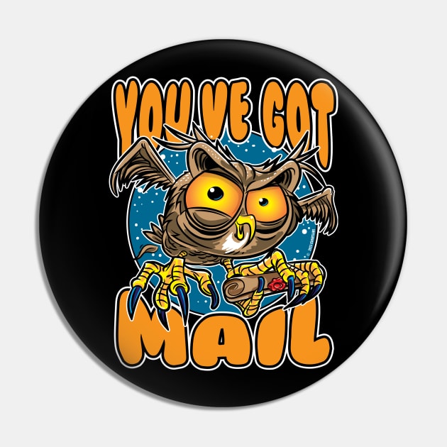 You've Got Mail Owl Delivery Pin by eShirtLabs