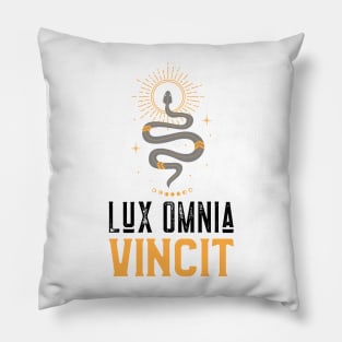 Light Always Wins, Lux Omnia Vincit - Self Help Design Pillow