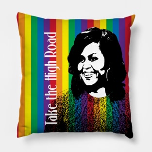 Michelle Obama Rainbow Pillow