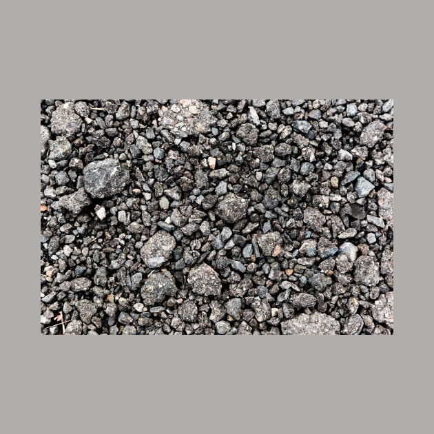 Rough Black Gravel Surface Road by textural