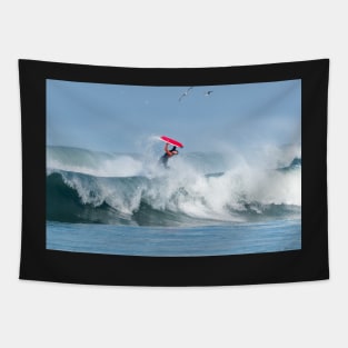 Bodyboarder in action Tapestry