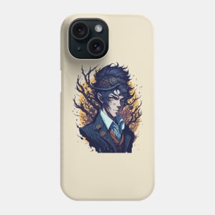 Steampunk Wizard: A Magical Anime Adventure Phone Case