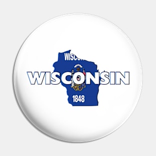 Wisconsin Colored State Pin