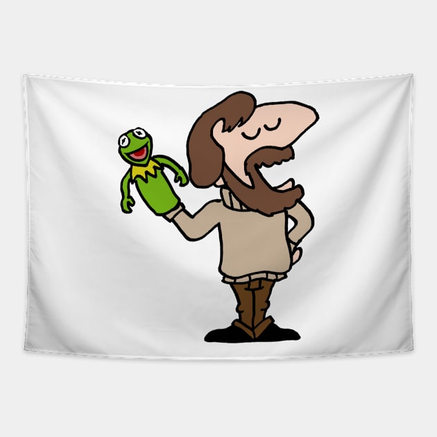 Jim and his frog Tapestry by Undeadredneck