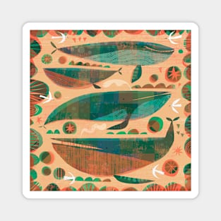 Whales and Birds Magnet