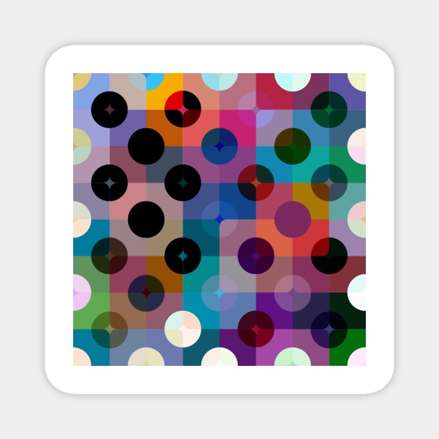 Dots and squares v.2 Magnet by bobdijkers