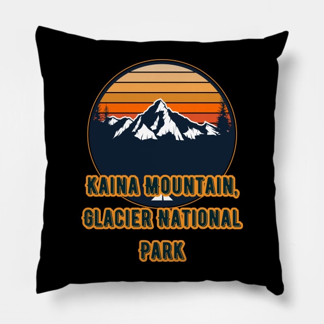 Kaina Mountain, Glacier National Park Pillow by Canada Cities