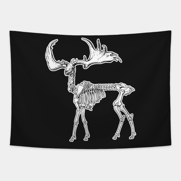 Deer Skeleton | Woodland Creature Tapestry by encycloart