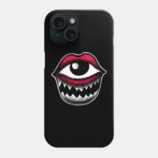 Hungry Eye Pop Art Monster Illustration Phone Case