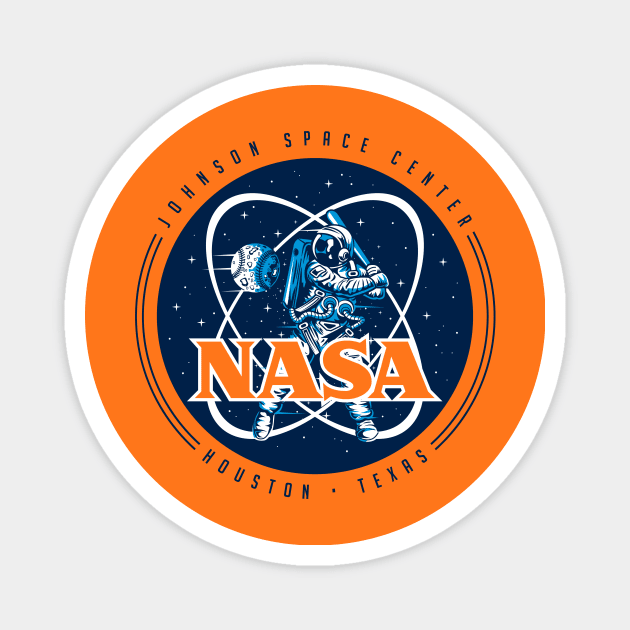 Retro NASA Astros Logo - Navy Blue Version