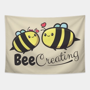 Cute Bee Design - Bee Creating Tapestry