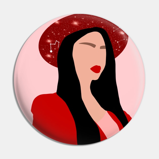 Red Lady 3 Pin by Miruna Mares