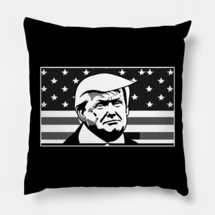 Trump for President Grayscale Pillow