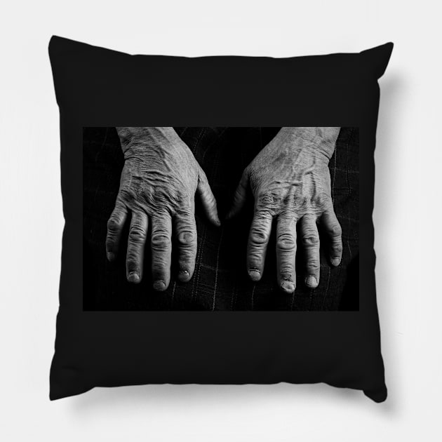 Old Hands Pillow by naturalis