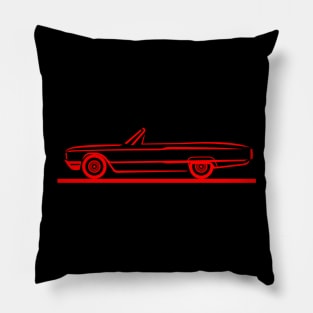 1964 Ford Thunderbird Convertible Red Pillow