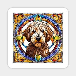 Stained Glass Labradoodle Magnet