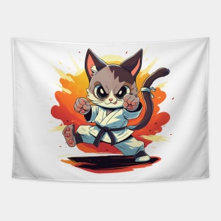 karate cat Tapestry