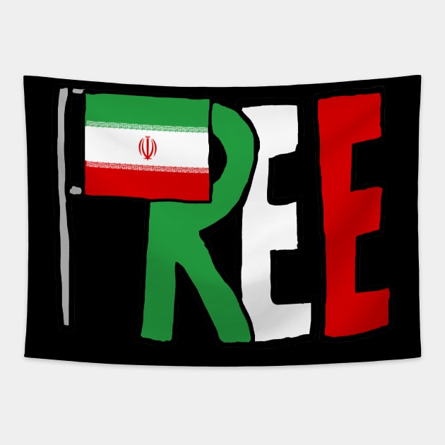 Free Iran Tapestry by Mark Ewbie