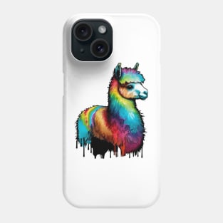 Alpaca Llama Rainbow Colordrops Phone Case