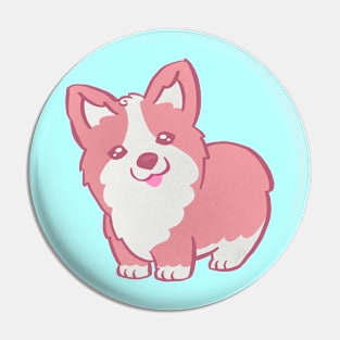 Corgi Puff Blep Pin