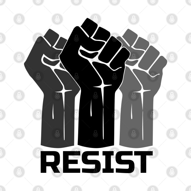 Resist with fist 3 - in black by pASob