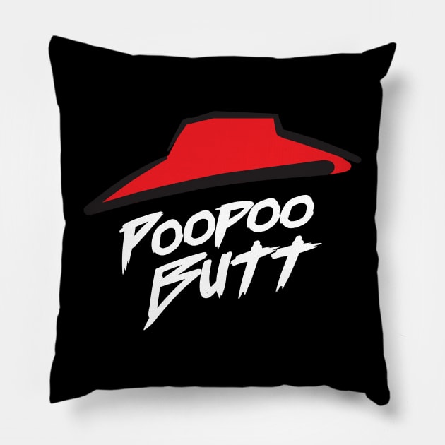 PooPoo Butt Pillow by Quincey Abstract Designs