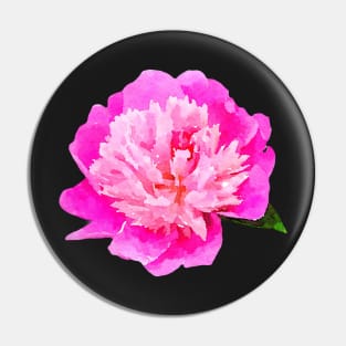 Bright pink peony Pin