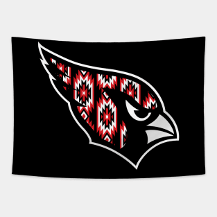 Native Pattern Dark Cardinals Tapestry