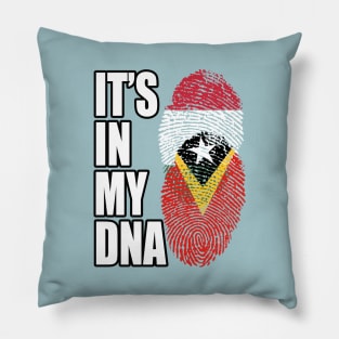 Hungarian And Timorese Mix Heritage DNA Flag Pillow