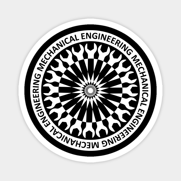 mechanical engineering text, mechanic engineer t design with logo Magnet by PrisDesign99