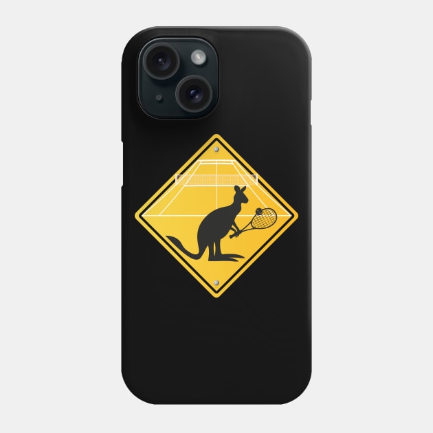 tennis Kangaroo player play in australien signal Phone Case by mdmdesign