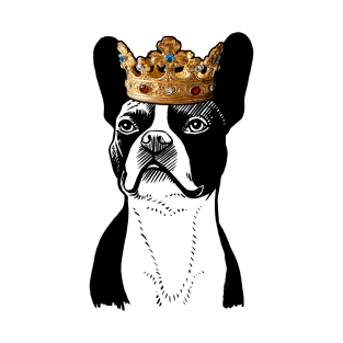 Boston Terrier Dog King Queen Wearing Crown T-Shirt