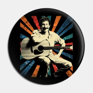 jim croce - (1943-1973) - vintage art Pin