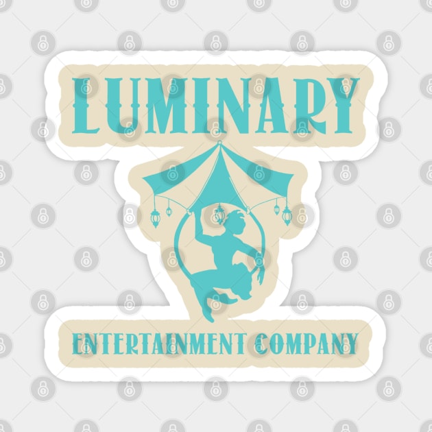 luminary entertainment company logo light teal Magnet by LuminaryEC