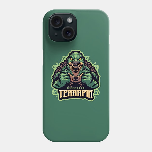 Monstrous Terrapin Green Retro Comic Vintage Cartoon Phone Case by REVISTANGO