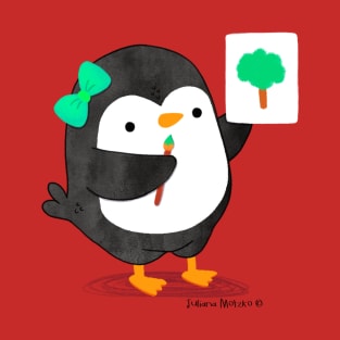 Gigi Penguin made a painting T-Shirt