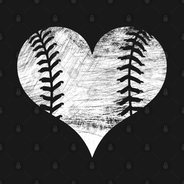 Baseball Heart Cute Graphic Tee Shirts by Otis Patrick