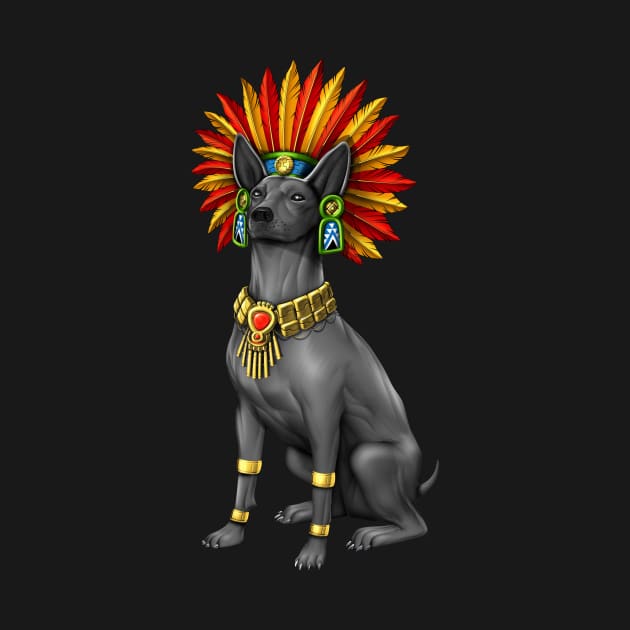 Xolo Dog Aztec Warrior by underheaven