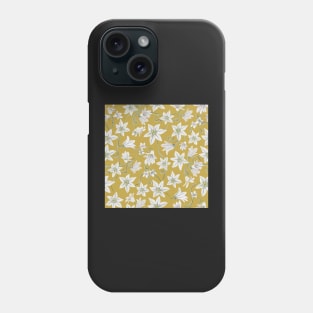 Star flower mustard yellow gold ditsy Phone Case