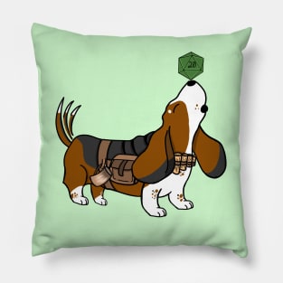 Basset Hound Bard | DND Dogs | Fantasy Art | Flagon Pillow