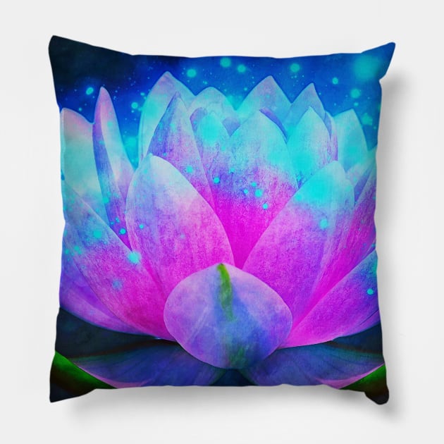 Mystic Lotus Pillow by happyantsstudio