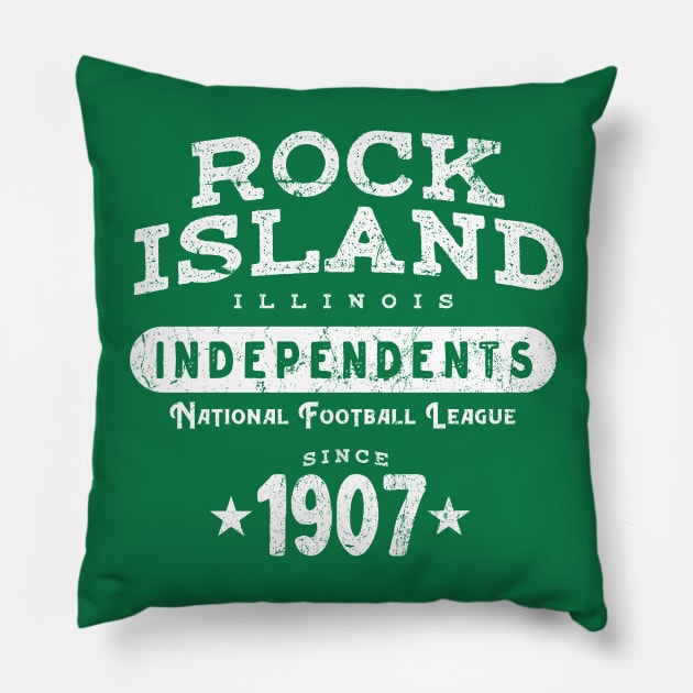 Rock Island Independents Pillow by MindsparkCreative